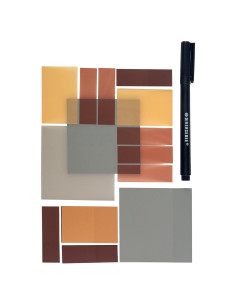 Notas Adhesivas Transparentes DiverseBee 3x3 cm con Bolígrafo