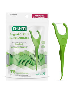 Palillos de Hilo Dental Angulados GUM 75 Unidades Sabor Menta