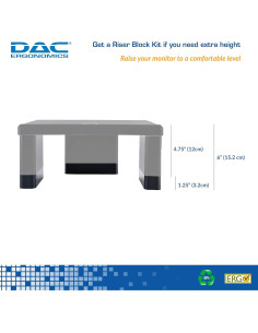 Kit de Bloques Elevadores DAC Stax para Soporte de Monitor 3 Piezas 2