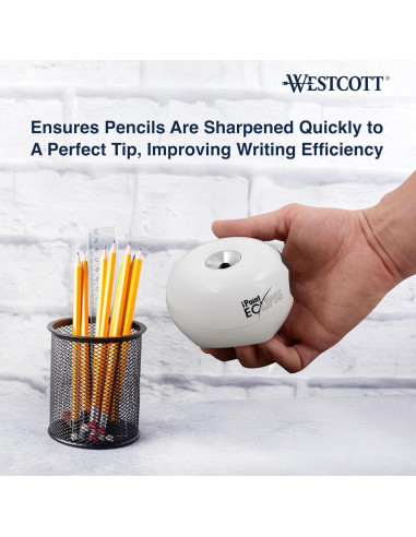 Sacapuntas eléctrico Westcott iPoint Eclipse a batería - 2 cuchillas