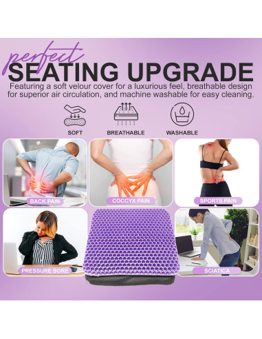 Cojín de Asiento de Gel Bulletproof 40x35 cm Lavable