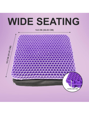 Cojín de Asiento de Gel Bulletproof 40x35 cm Lavable