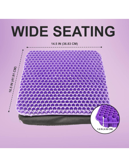 Cojín de Asiento de Gel Bulletproof 40x35 cm Lavable