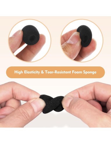 50 Cubiertas de Espuma para Micrófono Lavalier - Negro