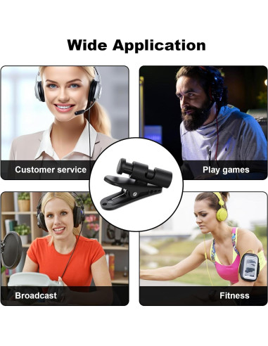 Clips de Cable para Auriculares LXUEJIE - 5 Piezas Negro