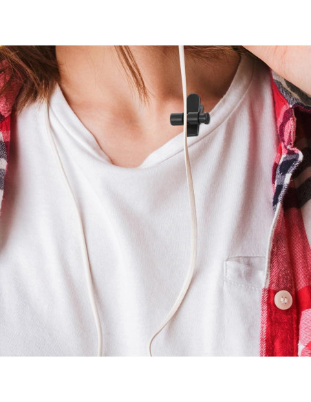 Clips de Cable para Auriculares LXUEJIE - 5 Piezas Negro