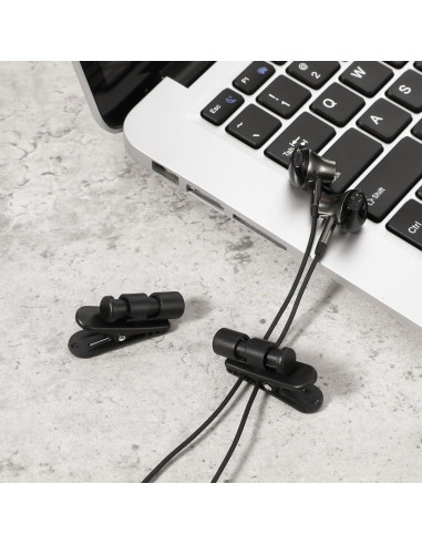Clips de Cable para Auriculares LXUEJIE - 5 Piezas Negro