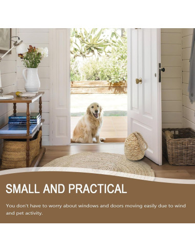 Tope de puerta Ettrick 2.3 kg con mango de juncos naturales