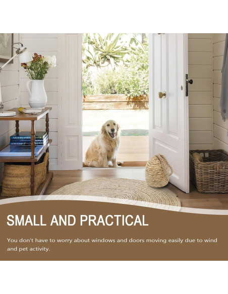 Tope de puerta Ettrick 2.3 kg con mango de juncos naturales