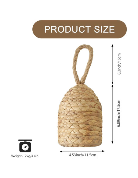 Tope de puerta Ettrick 2.3 kg con mango de juncos naturales