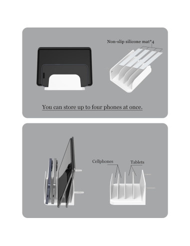 Soporte de Pared para Smartphones y Tablets NOTMBESTM 4 Ranuras