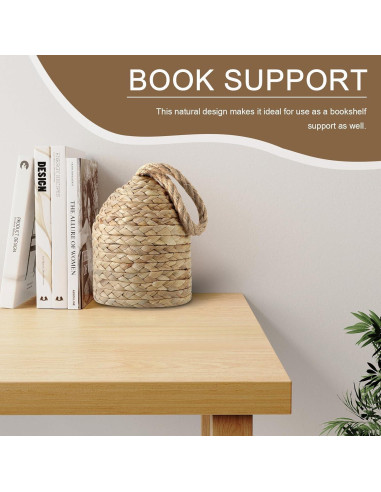 Tope de puerta Ettrick 2.3 kg con mango de juncos naturales