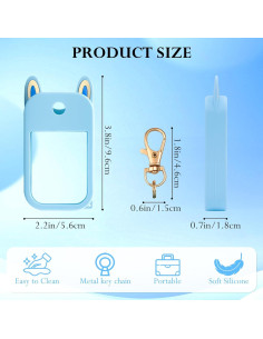 Paquete de 3 Fundas de Silicona Touchland con Llavero - Colores Variados 2