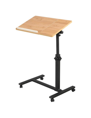 Escritorio Móvil TigerDad 0203 Ajustable para Laptop con Ruedas