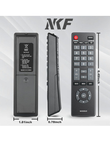 Control Remoto Universal NH305UD para TV Emerson Varios Modelos