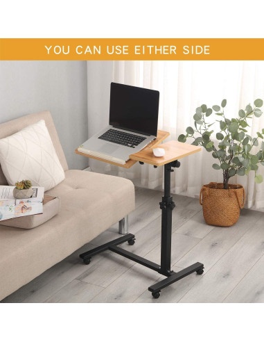 Escritorio Móvil TigerDad 0203 Ajustable para Laptop con Ruedas