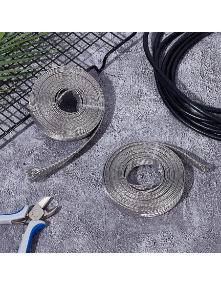 Manga Trenzada de Acero Inoxidable UNICRAFTALE 15 mm x 8 m