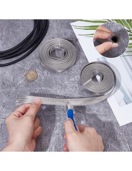 Manga Trenzada de Acero Inoxidable UNICRAFTALE 15 mm x 8 m