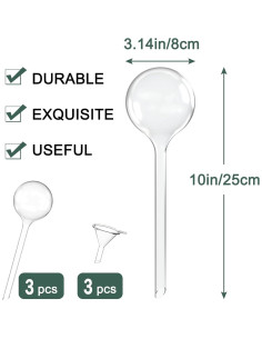 Esferas de Riego AOPANDA 3pcs, Autorriego para Plantas 250ml 2