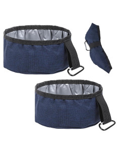 Paquete de 2 Cuencos Plegables para Perros Skrfren 1.18L
