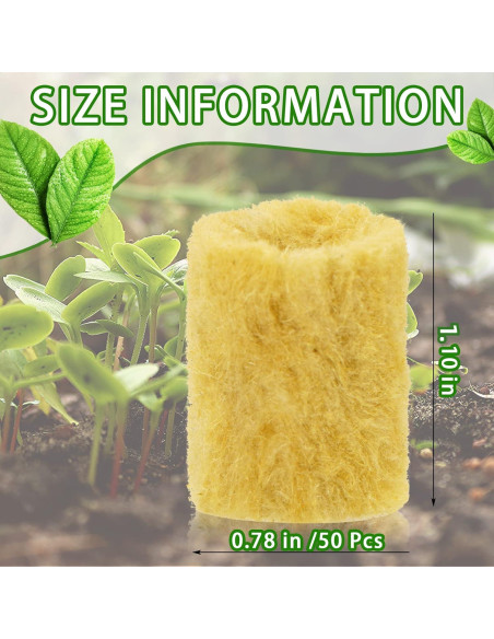 50 Tapones de Inicio de Lana de Roca YBB Redondos 2x2.54cm