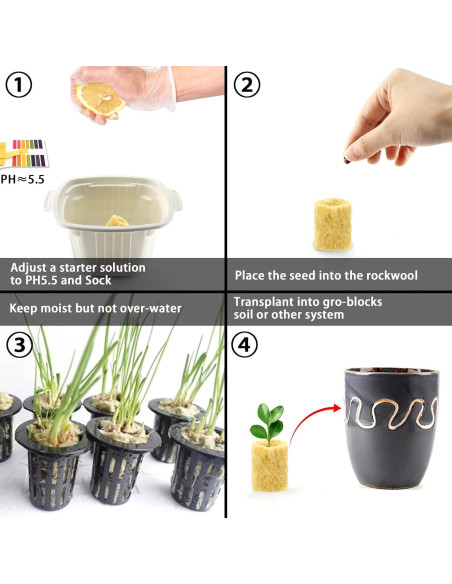 50 Tapones de Inicio de Lana de Roca YBB Redondos 2x2.54cm