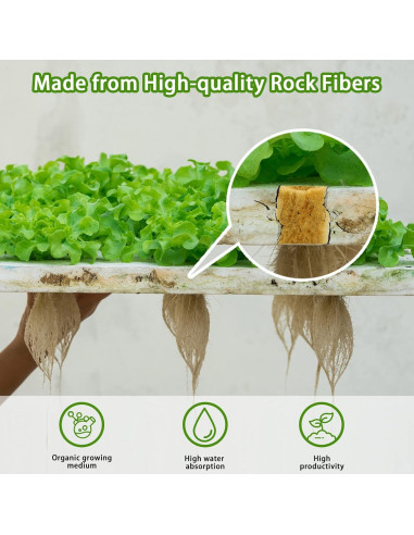 50 Tapones de Inicio de Lana de Roca YBB Redondos 2x2.54cm