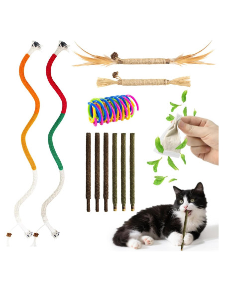 Palos de Silvervine para Gatos Henyopet - Juguete Dental 15PCS