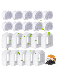 Filtros de Agua para Gatos Zuqqony 20 Pcs Carbón y Espuma