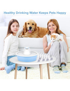 Filtros de Agua para Gatos Zuqqony 20 Pcs Carbón y Espuma 2