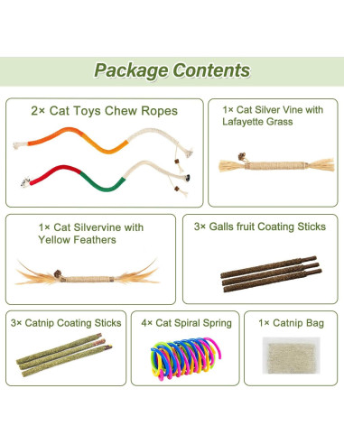 Palos de Silvervine para Gatos Henyopet - Juguete Dental 15PCS