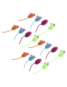 Juguetes Interactivos para Gatos Scicalife - 12 Ratones Coloridos