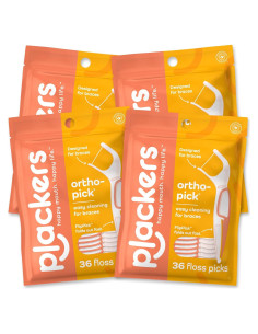 Plackers Orthopick Hilo Dental para Frenos, 36 Unidades