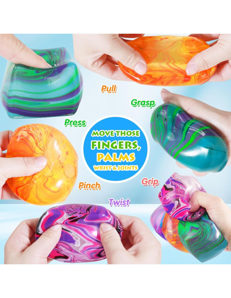 Paquete de 4 Pelotas Antiestrés Squishy Drephere 3.56 cm