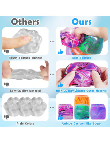 Paquete de 4 Pelotas Antiestrés Squishy Drephere 3.56 cm