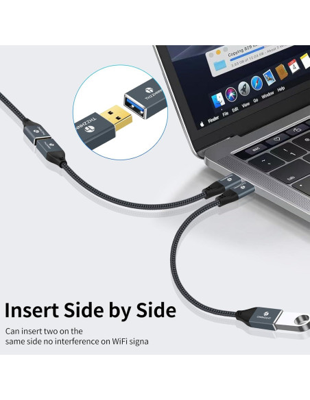 Cable Extensión USB 3.0 0.5M Thzzhnno Macho a Hembra