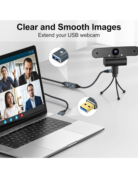 Cable Extensión USB 3.0 0.5M Thzzhnno Macho a Hembra