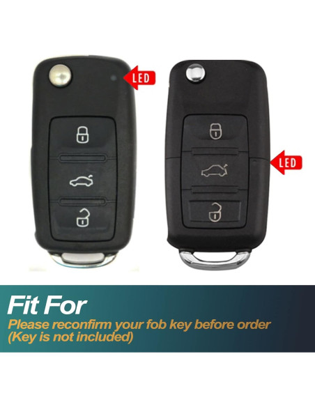 Cubierta de llavero FEYOUN para VW Atlas Golf Jetta 3 botones
