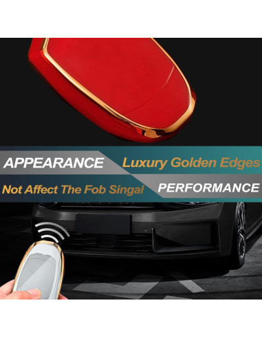 Cubierta de llavero FEYOUN para VW Atlas Golf Jetta 3 botones