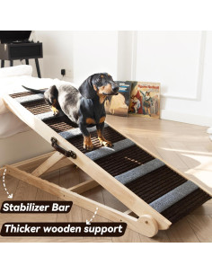 Rampa para Perros Plegable UNQBWE 6 Alturas Antideslizante 2