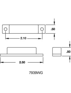 Contacto de Alarma Magnético Honeywell Ademco 7939WG-WH Blanco 2