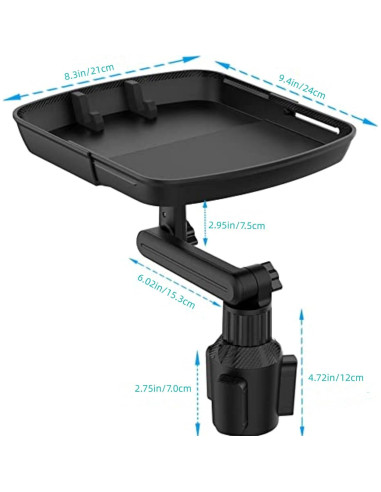 Soporte para Tazas de Automóvil Kelofam KLF23002 3 en 1 Ajustable