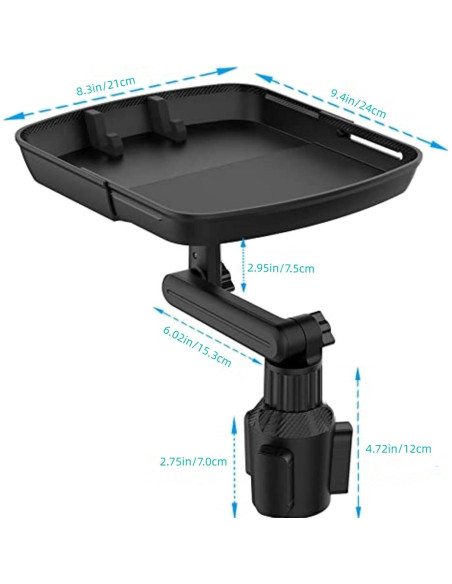 Soporte para Tazas de Automóvil Kelofam KLF23002 3 en 1 Ajustable