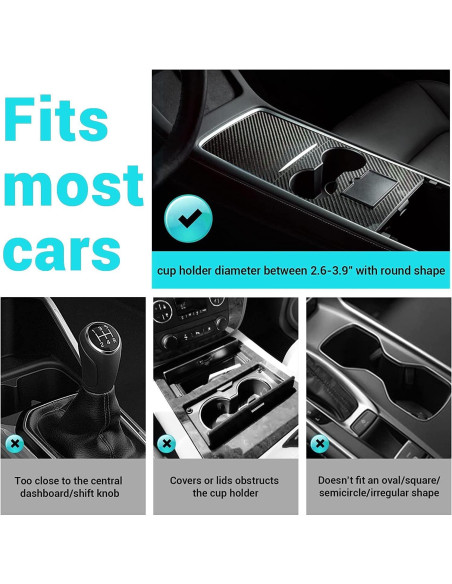 Soporte para Tazas de Automóvil Kelofam KLF23002 3 en 1 Ajustable