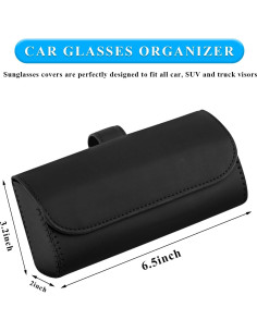 Soporte de Gafas de Sol Sylvil para Visera de Coche Negro 2