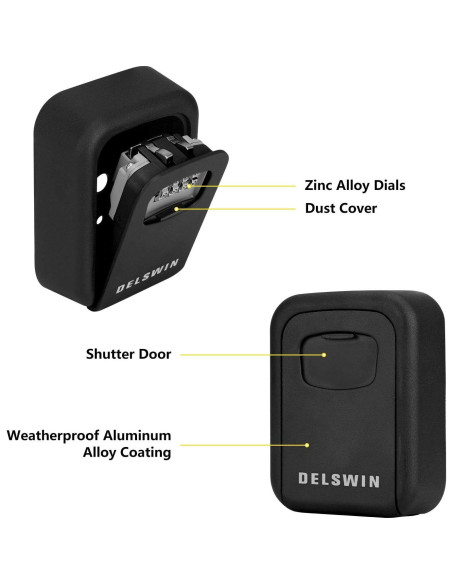 Caja de Llaves DELSWIN - Combinación 4 Dígitos Impermeable