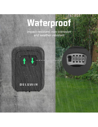 Caja de Llaves DELSWIN - Combinación 4 Dígitos Impermeable