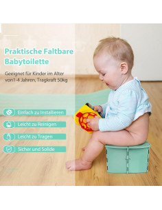 Orinal de Viaje Plegable para Niños Pequeños Verde - Portátil 2