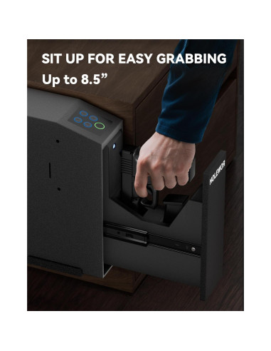 Caja Fuerte Biométrica HOLEWOR para Pistolas con Luz LED