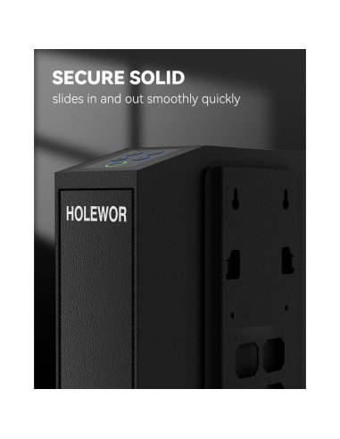 Caja Fuerte Biométrica HOLEWOR para Pistolas con Luz LED